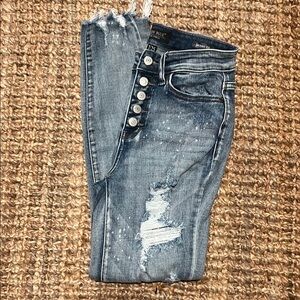 Judy Blue Skinny Blue Jeans Distressed